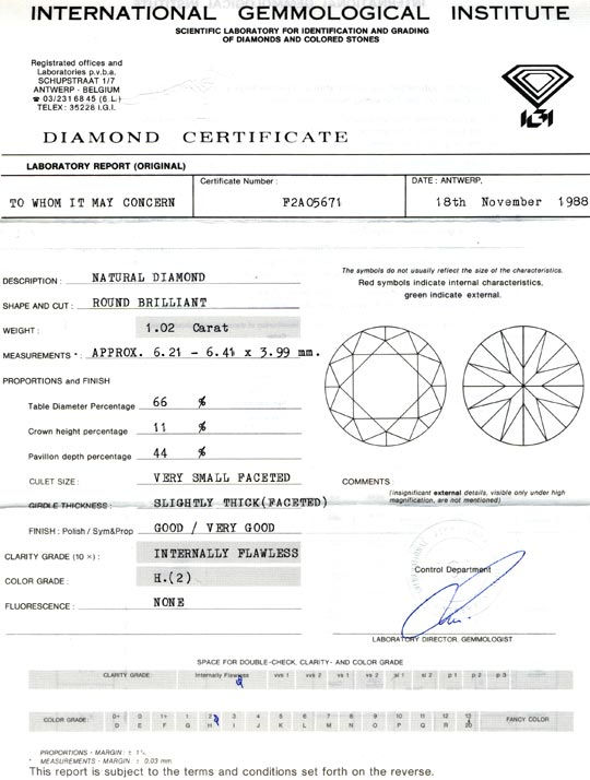 Foto 9 - Diamant Einkaräter 1,02ct IGI Lupenrein Weiss H Diamond, D5654